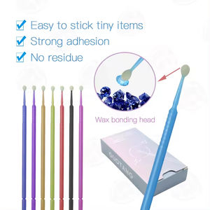 ネイルアプリケータースティック デンタルアプリケーターチップ ワックス接着剤チップとプラスチックハンドル付き ネイルボンディングとミキシングチップ用 - Product Image 2