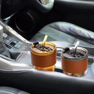 แก้วน้ำขนาด 400 มล. แก้วกาแฟพร้อมฝาและหลอดดูด แก้วน้ำชา - Product Image 4