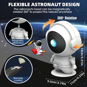 OEM/ODM Nouveau Compact Portable Astronaute Ciel Étoilé Nébuleuse Lampe de Projection Ambiant Creative Lights LED Projecteur Veilleuse - Product Image 3