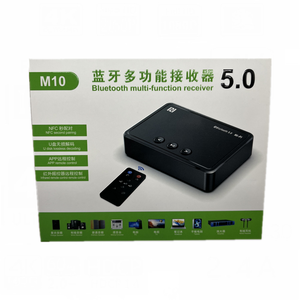 Receptor de Audio Multifunción M10 <span class=keywords><strong>NFC</strong></span> <span class=keywords><strong>Bluetooth</strong></span> 5.0, <span class=keywords><strong>Adaptador</strong></span> Inalámbrico Estéreo AUX RCA de 3.5 mm, Compatible con APP/Disco U/Control IR - Product Image 6