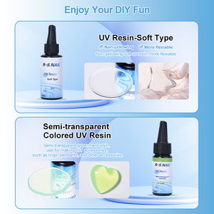 Ransheng, juego transparente de resina Uv de tipo duro para principiantes de manualidades con resina de color y pigmento, luz UV para curar joyas de resina - Product Image 5