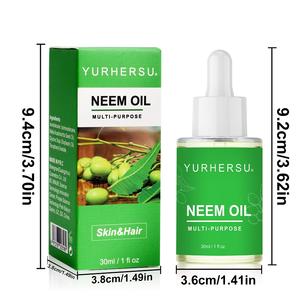 YURHERSU vücut bakımı organik saç <span class=keywords><strong>Neem</strong></span> yağı özü soğuk preslenmiş konsantre nemlendirici <span class=keywords><strong>Neem</strong></span> yağı cilt için - Product Image 6