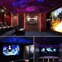 Plafond en fibre optique pour hôtel Plafond en étoile filante à effet vortex RVB Plafond en étoile de haute qualité pour cinéma Ktv Chambre à coucher