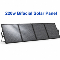 Panneau solaire bifacial pliable ETFE 220W 24V avec sortie MC4 pour stockage d'énergie mobile et alimentation électrique