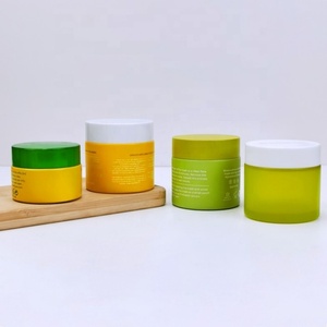 Envase de Vidrio de Lujo Personalizado de 50 ml para Crema Humectante Cosmética, Colorido y Redondo, con Tapas de Rosca de Plástico - Product Image 5