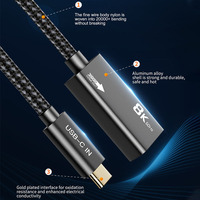 Câble USB 3.1 Type-C vers HDMI ULT-unite 4K 60Hz 0,2 m, boîtier en alliage d'aluminium plaqué or, extérieur tressé en PVC, blindage multiple