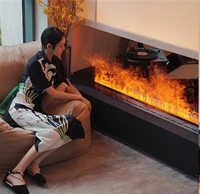 Chimenea de Vapor 3D con Control Remoto y Táctil, Chimenea de Vapor Segura sin Humo para el Hogar y Diseño de Interiores Comerciales