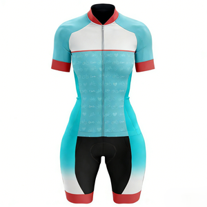 Service OEM personnalisable, équipement de cyclisme professionnel, tissu conforme aux normes de compétition, impression par sublimation, combinaison de cyclisme sur route à manches courtes - Product Image 3