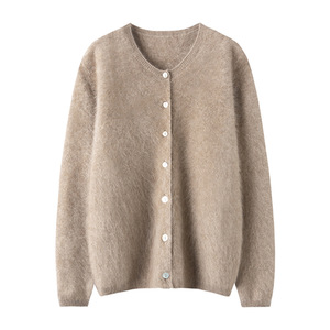 Cardigan di lusso morbido e spazzolato in Cashmere 100% maglione lavorato a <span class=keywords><strong>maglia</strong></span> Casual invernale da donna - Product Image 4