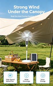 Hot Selling Solar Powered <b>Fan</b> <b>Standing</b> Solar <b>Fan</b> Solar Rechargeable <b>Standing</b> <b>Fan</b> - Product Image 3