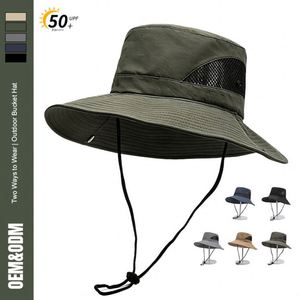 Bucket Hat Customized Outdoor Adjust Breathable Bucket Hat <b>Sunscreen</b> Lightweight Travel Hiking Sunshade Team Women Fisherman Hat - Product Image 1
