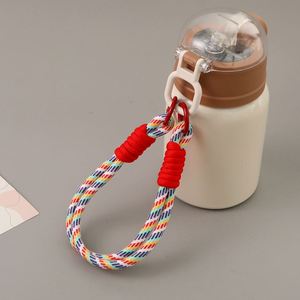 Dragonne courte universelle en nylon coloré pour téléphone, anti-perte, avec porte-clés - Product Image 5