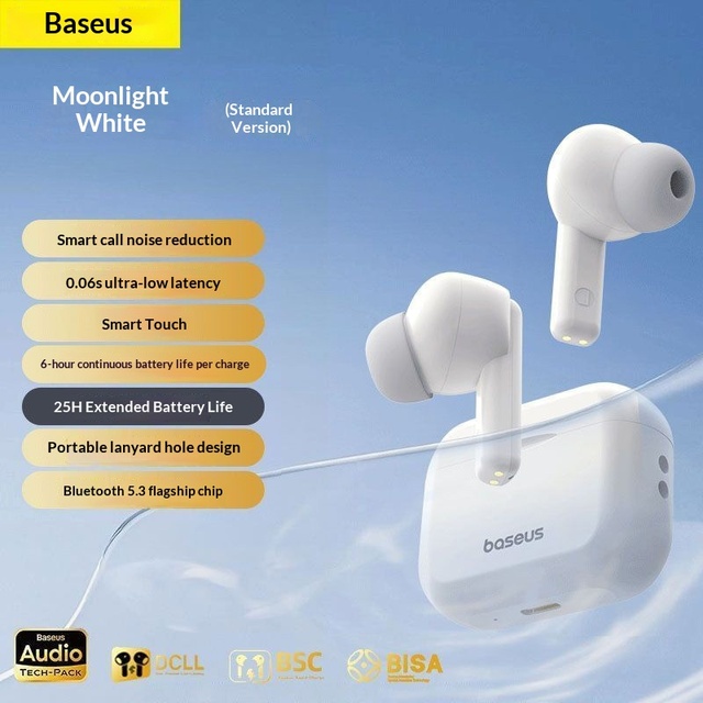 Baseus E17 Used Wireless Noise-Cancelling In-Ear Sports Earphones IPX4 Waterproof Long Endurance Low Delay