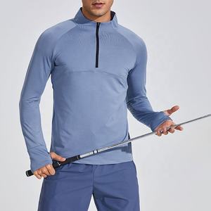 <span class=keywords><strong>Vestiti</strong></span> sportivi da uomo a <span class=keywords><strong>manica</strong></span> lunga da esterno T-Shirt da ginnastica da uomo <span class=keywords><strong>mezza</strong></span> Zip felpa personalizzata - Product Image 1