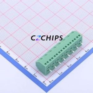 KF127S-5.0-8P Screw Terminal Block Through hole Component (THT),P=5mm Connector 1x8P 5mm Green Through Hole - Product Image 2