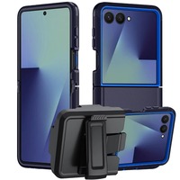 Étui de protection robuste hybride antichoc avec clip de ceinture rotatif pour Samsung Galaxy Z Flip 7 6 5 – Coque arrière Defender