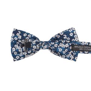 หูกระต่ายผ้าไหมลายดอกไม้ผีเสื้อเนคไทโบว์สำหรับผู้ชายดีไซน์เนอร์พิมพ์โลโก้ตามสั่ง - Product Image 2