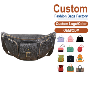 Sac de poitrine pour homme en cuir grainé avec boucle en laiton |   Fabrication sur mesure OEM/ODM pour les marques de streetwear et d'articles de plein air - Product Image 2