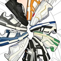 Chaussures de marque, design personnalisé graffiti, chaussures de luxe, baskets de basket-ball rétro en cuir véritable, fabriquées à la main