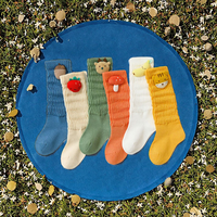 Chaussettes d'hiver décontractées en coton tricoté pour enfants, motif dessin animé 3D, pour nouveau-nés et tout-petits, personnalisables, vente en gros