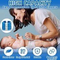 Odeur Preuve Compatible avec Genie Tommee Angelcare Cassette Nappy Disposal Recharge Liners Fresh Scent Diaper Genie Sail Refill Bag