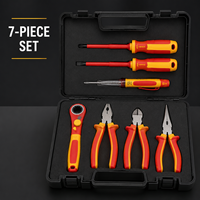 Kit de Herramientas Manuales para Electricistas Profesionales de Alta Resistencia, Directo de Fábrica, Estuche Rígido, Personalización OEM, 1 Año, 1000V, para Reparaciones Eléctricas