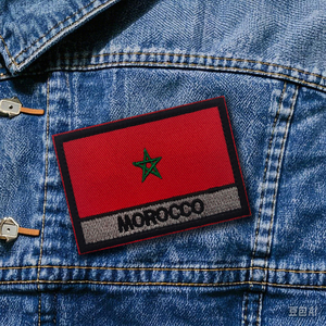 Bordado táctico país Bandera <span class=keywords><strong>de</strong></span> Marruecos viaje mochila hombro apliques DIY coser ropa etiqueta apliques para camisa bolsa - Product Image 1
