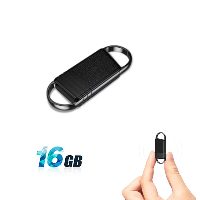 16GB Memory Digital Audio Recorder Keychain Audio Recorder Devices Voice Activated Mini Voice Recorder