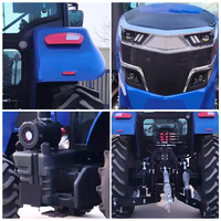 Tracteur agricole polyvalent 80hp 90hp 100hp 4x4 4 roues motrices robuste puissant fiable professionnel pour l'agriculture