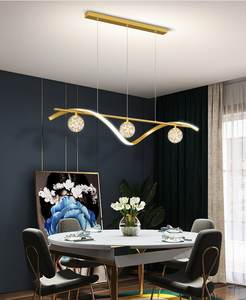 โคมไฟระย้า LED แบบห้อยยาวสำหรับร้านอาหารสไตล์โมเดิร์นสไตล์นอร์ดิกสำหรับคาเฟ่บาร์อลูมิเนียม - Product Image 5