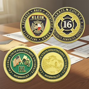 Moneda Conmemorativa Personalizable en 3D con Relieve, Moneda del Departamento de Bomberos de Klein y Cal Poly <span class=keywords><strong>Humboldt</strong></span>, Monedas de Recuerdo - Product Image 1