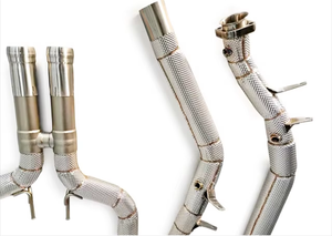 ท่อลงแคทสเตนเลส T304 พร้อมแผ่นกันความร้อนสำหรับ <span class=keywords><strong>Mercedes</strong></span> S400 S500 S600 W222 3.0T 4.7T 6.0T ปี 2013-2019 - Product Image 5