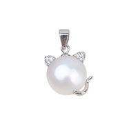 Accessoires de pendentif en argent S925 pour la fabrication de bijoux DIY en perles, support creux en forme de chat électroplaqué, cadeau tendance fait main
