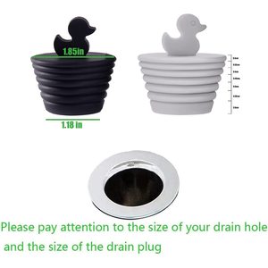 Duck Shaped Silicone Bathtub Plug Conical Spiral Design Easy Installation Bathroom <b>Drain</b> Stopper - Product Image 2