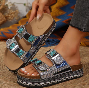Nuevos zapatos, chanclas de plataforma para el hogar, zapatillas de playa para exteriores, zapatillas de moda de verano para <span class=keywords><strong>mujer</strong></span>, zapatillas de plataforma con lentejuelas, <span class=keywords><strong>sandalias</strong></span> para <span class=keywords><strong>mujer</strong></span> - Product Image 5