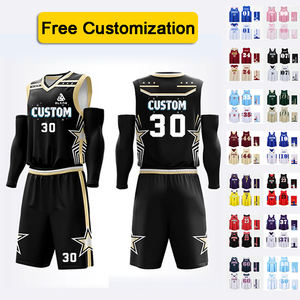 Maillot de basket-ball personnalisé avec logo, motifs et numéros pour adultes unisexes, respirant, grande taille, polyester, séchage rapide, évacuation de l'humidité - Product Image 1