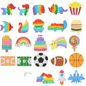 Custom Logo Screen Printed Pop <b>Bubble</b> Fidget Toy Ice-Cream Stick Silicone Push Stress Hand Shape Sensory Toys for <b>Kids</b> - Product Image 2