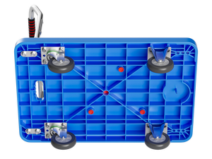 हैंडकार्ट ट्रॉली 4 इंच के पहियों के साथ छोटी नायलॉन प्लेटफॉर्म गाड़ी 200 किलोग्राम भार फोल्डेबल यूटिलिटी ट्रॉली 90x60cm - Product Image 4