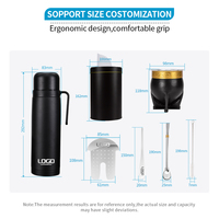 Les kits Yerba Mate personnalisés d'Argentine comprennent une gourde impériale en cuir de 200ml avec brosse de nettoyage Bombilla Conteneur thermos
