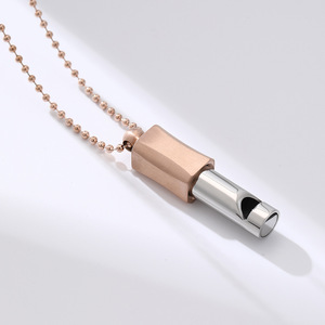 Joyería magnética de acero inoxidable a la moda, accesorios deportivos, puede sonar Herz, silbato magnético, succión, respiración, alivia el collar - Product Image 5