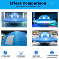 Alışveriş Merkezi Etkinliği Sergisi Reklam Dekorasyonu için Özel Dev Şişme UFO Uçan Daire Uzay Gemisi Modeli