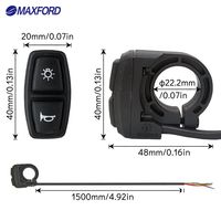 MAXFORD Bouton Étanche Phare Klaxon DK226/2 Scooter Guidon Contrôleur Commutateur pour Wuxing Vélo Électrique