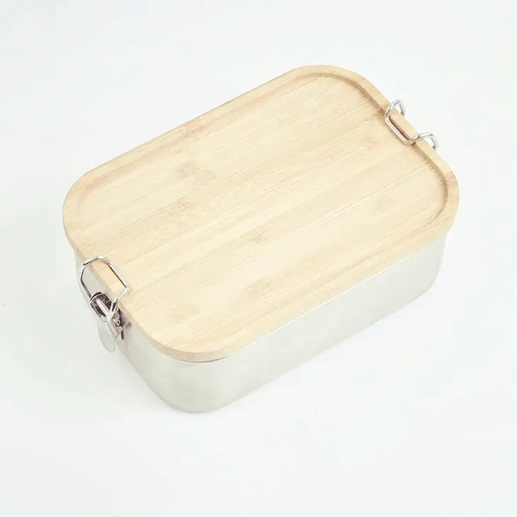 2020 Hot selling stainless steel Japanese lunch box for kids rectangular wooden sushi box food container with black elastic band