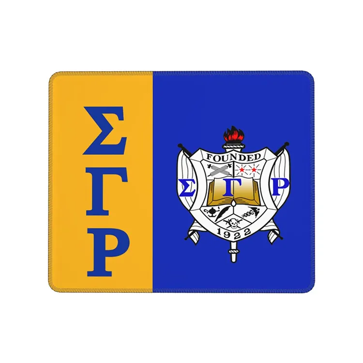 Wholesale Sigma Gamma Rho Mouse Pad Sorority Gifts for Women Pattern Sublimation Printing Rectangle Mouse Pad With Logo