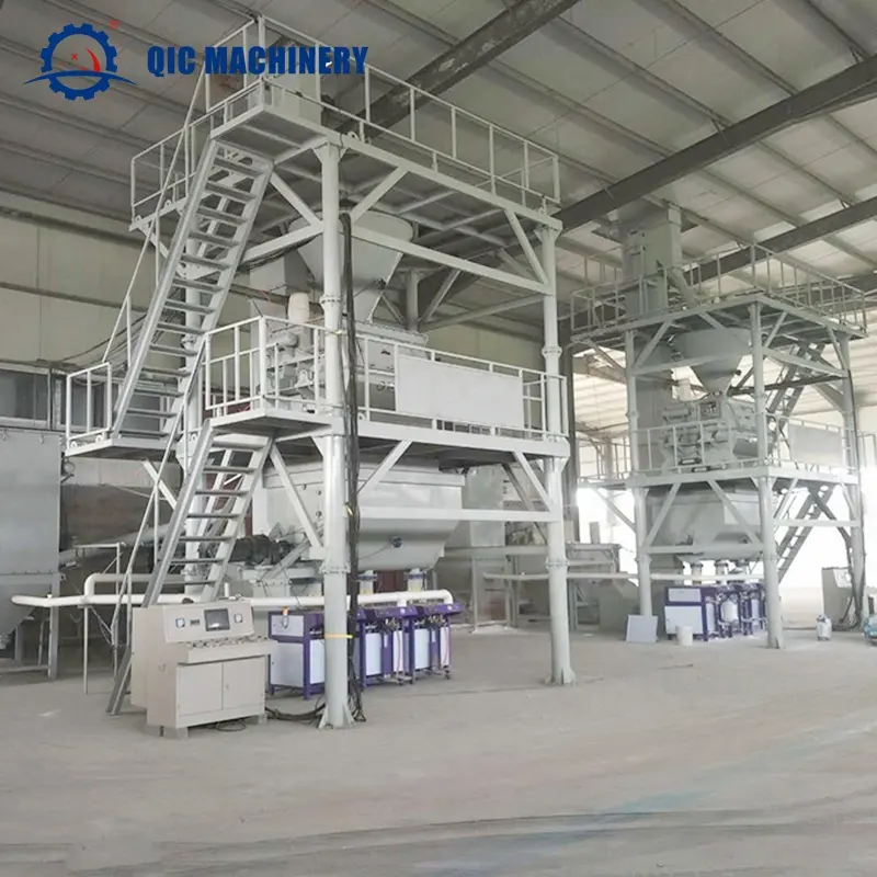 Factory Sale Dry Mix Mortar Mixing Production Machine cement glue production line Tile Adhesive Production Line