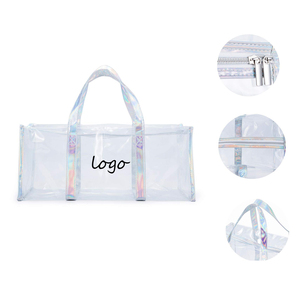 Bolsa de Viaje Transparente Holográfica Impermeable, Bolsa de Lona Transparente para Fin de Semana con Logotipo Personalizado, Bolsa de Equipaje de Moda para Exteriores - Product Image 1