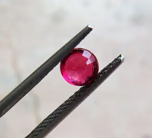 Natural loose diamond cut loose ruby round synthetic corundum for making jewelry