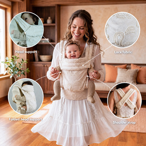 <span class=keywords><strong>Porte</strong></span>-bébé ergonomique en lin de qualité supérieure, haute capacité de charge, pour bébés, meilleur <span class=keywords><strong>porte</strong></span>-bébé, <span class=keywords><strong>porte</strong></span>-bébé de luxe, rangement facile - Product Image 2