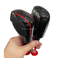 Pomo de Cambio Automático de Alta Calidad DSG Black Warrior con Acabado de Gamuza Roja para Volkswagen, Compatible con Plataformas PQ y MQB.