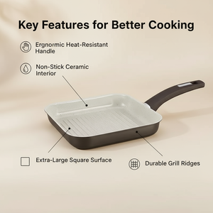 Bán Buôn Tùy Chỉnh Chảo Chảo Men Bền Vững <span class=keywords><strong>Mini</strong></span> Vuông Gốm Không Dính Lớp Phủ Nướng <span class=keywords><strong>Pan</strong></span> Cho Bán - Product Image 2